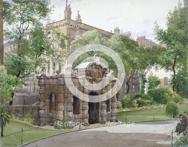 View of the south front of York Watergate, Buckingham Street, Westminster, London, 1887. Artist: John Crowther