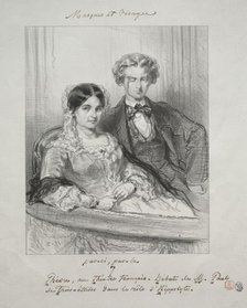 Masques et visages: Paric, par-la: Phèdre au Théâtre-Francais..., 1857-1858. Creator: Paul Gavarni (French, 1804-1866).