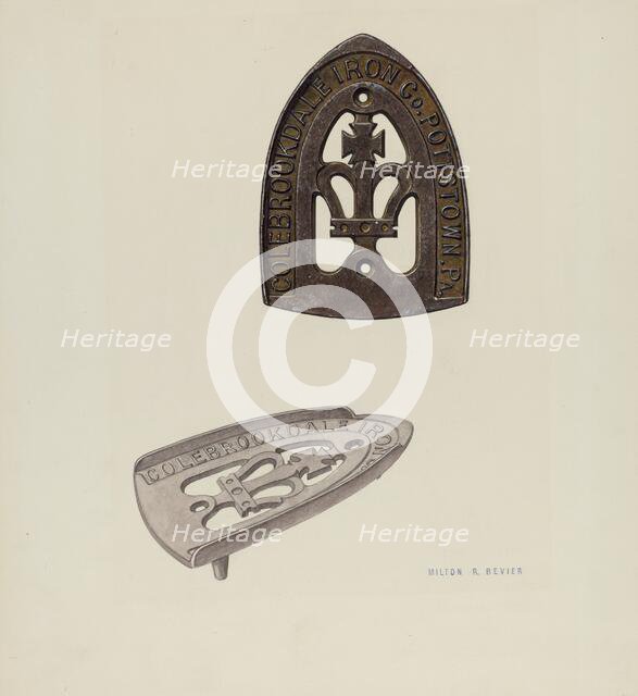 Trivet, 1939. Creator: Milton Bevier.