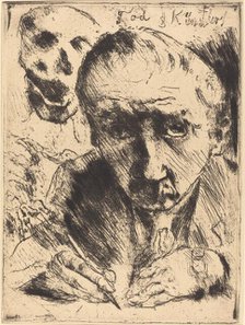 Tod und Künstler (Death and the Artist), 1921 (published 1922). Creator: Lovis Corinth.