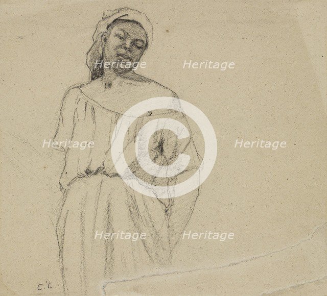 Study of a negress, c1860. Artist: Camille Pissarro.
