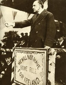 Edward Carson making a speech, 1912, (1935). Creator: Unknown.