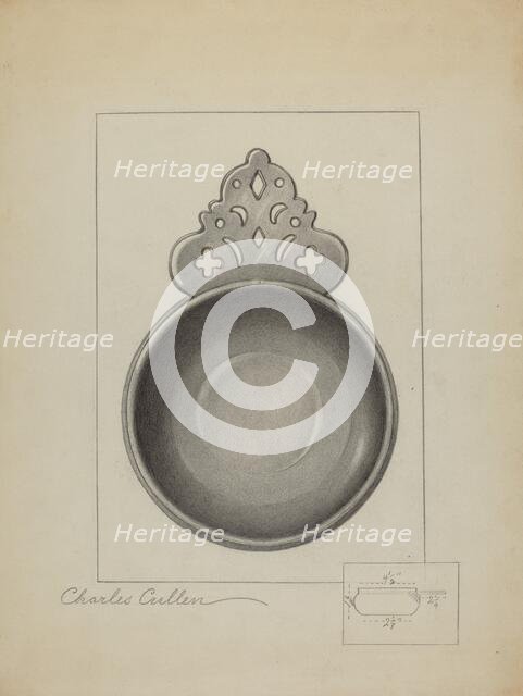 Pewter Porringer, c. 1936. Creator: Charles Cullen.