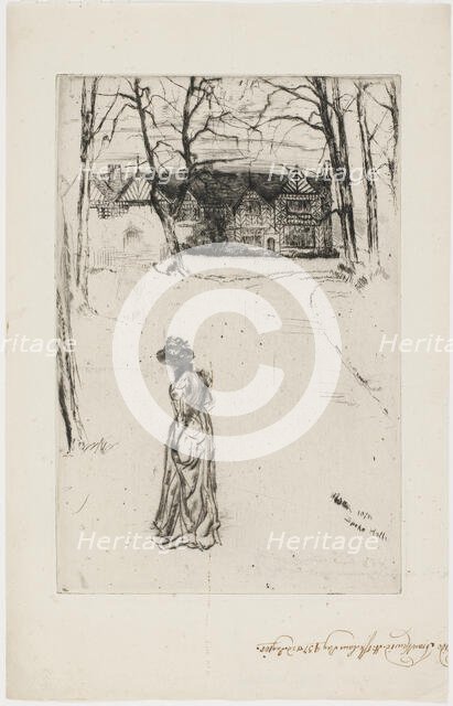 Speke Hall: The Avenue, 1870. Creator: James Abbott McNeill Whistler.