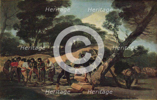 'Powder production in the Sierra de Tardienta', 1814 (1939). Artist: Francisco Goya.