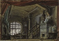 Stage design for the opera La Princesse jaune by Camille Saint-Saëns, 1872. Creator: Chaperon, Philippe (1823-1906).