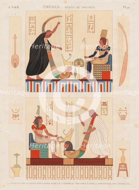 Description of Egypt: Thebes Byban el Molouk, Vol. II, Pl. 91, 1812. Creator: Antoine Maxime Monsaldy (French, 1768-1816).