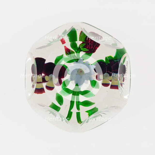 Paperweight, Baccarat, c. 1845-60. Creator: Baccarat Glasshouse.