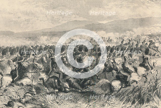 Balaclava, 25th October 1854. The Charge of the Scots Greys, 1884. Artist: Unknown