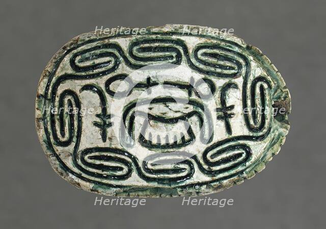 Hyksos Scarab with Foreign King's Name (image 1 of 2), 13th-16th Dynasties (1786-1569 B.C.). Creator: Unknown.