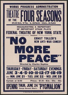 No More Peace, Roslyn, NY, 1937. Creator: Unknown.
