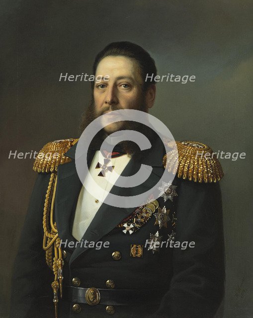 Portrait of Admiral Nikolay Karlovich Krabbe (1814-1876), 1874.