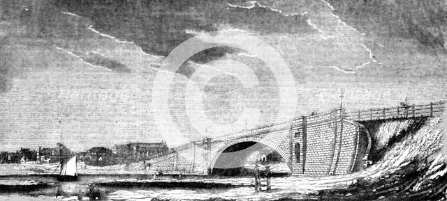 'The Princes Bridge, City of Melbourne, Port Phillip', 1854. Creator: Unknown.
