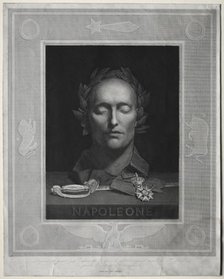 Mask of Napoleon, 1834. Creator: Luigi Calamatta (Italian, 1801-1869).