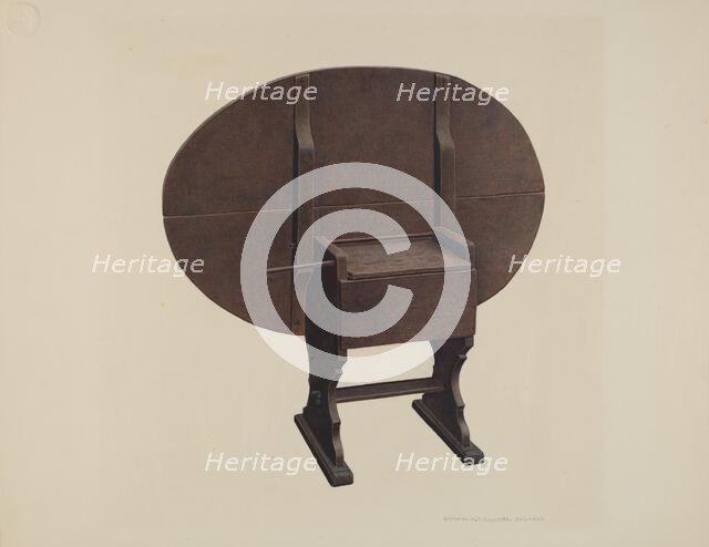 Dining Table, 1935/1942. Creator: William H Edwards.