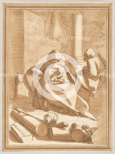 The Holy Family with the infant Saint John the Baptist, 1760-70. Creator: Andrea Scacciati.