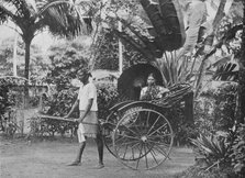 'Tamil Lady in Rickshaw', c1890, (1910). Artist: Alfred William Amandus Plate.