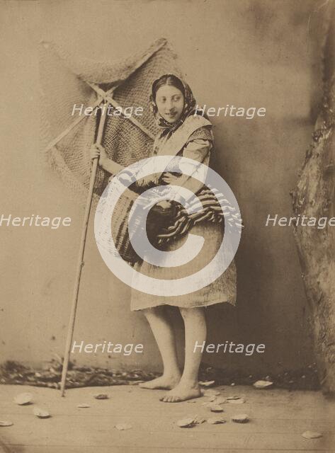 A Shrimp Fisher Girl, c. 1854. Creator: Jacques Antoine Moulin.