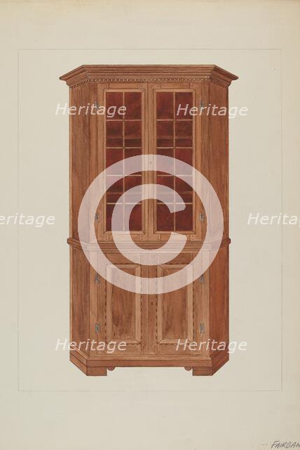 Corner Cupboard, c. 1937. Creator: George Fairbanks.
