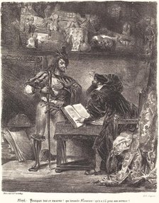 Mephisto Appears to Faust. Creator: Eugene Delacroix.