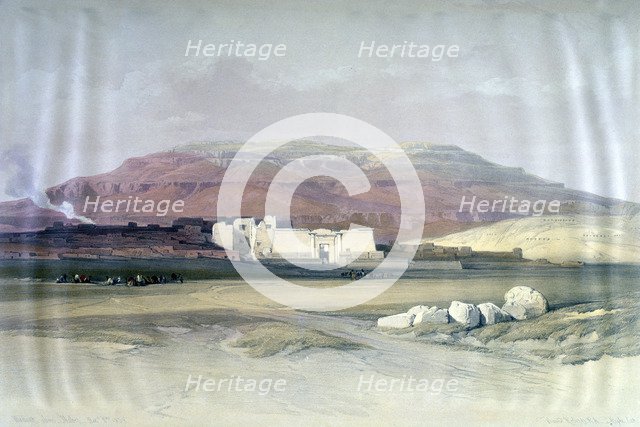 'Medinet Abou, Thebes, 8th December 1832', Egypt, 19th century. Artist: Louis Haghe