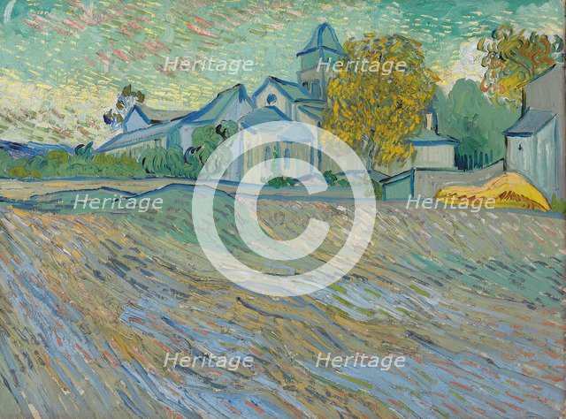 Vue de l'asile et de la Chapelle de Saint-Rémy, 1889. Artist: Gogh, Vincent, van (1853-1890)