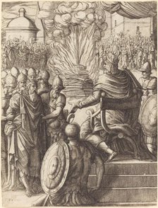 Heraclius Sentencing the Tyrant Phocas. Creator: Pierre Woeiriot.