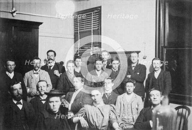 Group posed photo with Dr Wilton W.R. Love with Chemistry/Pharmacy students, 1894. Creator: Unknown.