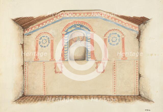 Wall Painting (Reredos), 1939. Creator: William McAuley.