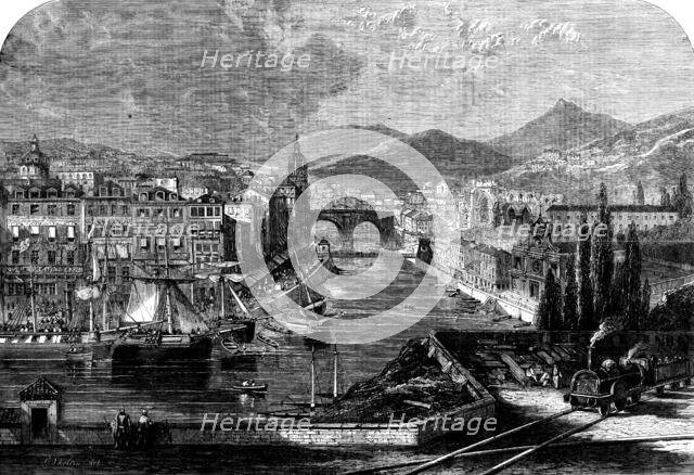 View of Bilbao, Spain, from the railway station, 1862. Creator: Unknown.