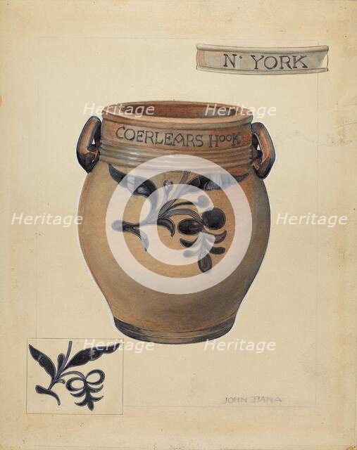 Stoneware Jar, c. 1953. Creator: John Dana.