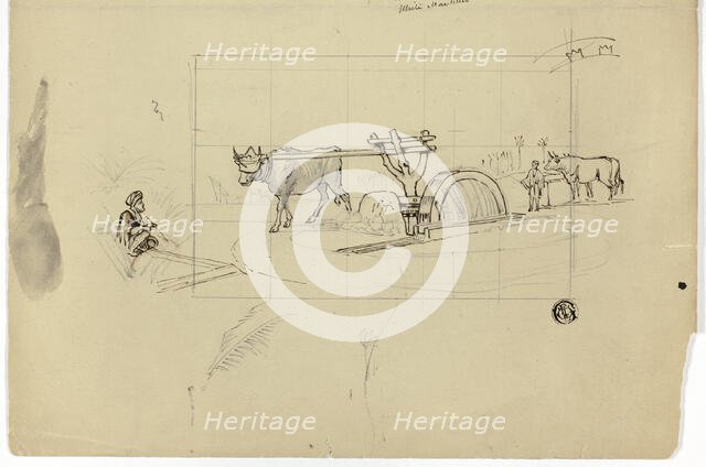 Ox Working on a Treadmill, n.d. Creator: Unknown.