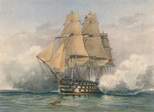 'The Victory, (Launched 1765)', late 19th-early 20th century. Creator: William Frederick Mitchell.