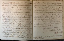 Letter from William Pitt, 1770s. Creator: William Pitt the Younger.
