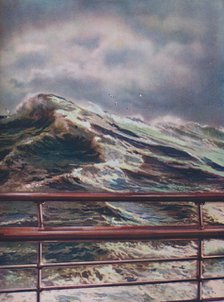 'Stormy Seas of the Atlantic Ocean from modern liner', 1936. Artist: Unknown.