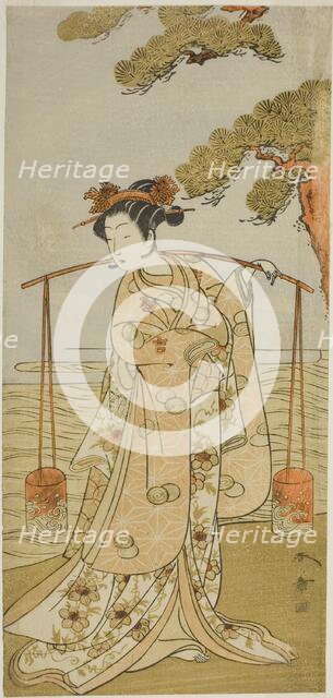 The Actor Segawa Kitsuji III as Murasame in the Play Gohiiki Kanjincho, Performed..., c. 1773. Creator: Shunsho.