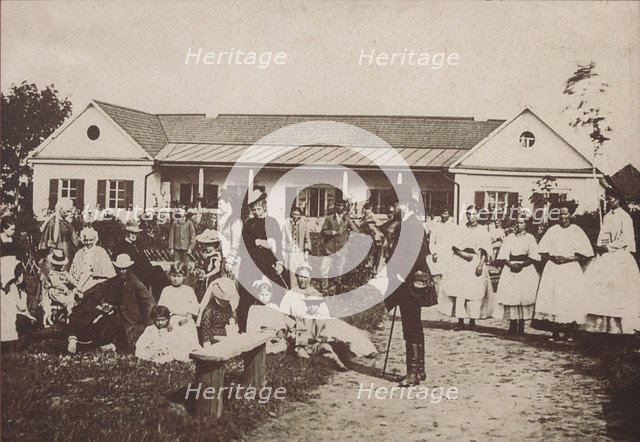 Pyotr Tchaikovsky (1840-1893) with the Davydov Family in the Kamenka Estate, 1875.
