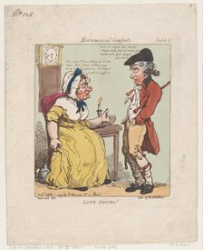 Late Hours!, October 1, 1799., October 1, 1799. Creator: Thomas Rowlandson.