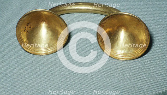 Gold Dress-Fastener, Late Bronze Age, Irish, c1400BC-600 BC. Artist: Unknown.