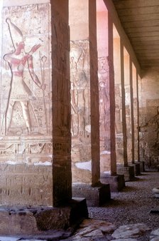 Columns of portico, Temple of Sethos I, Egyptian, 19th Dynasty, c1304 BC. Artist: Unknown