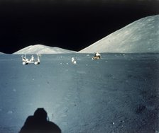 Lunar landing site, Apollo 17 mission, December 1972. Creator: NASA.