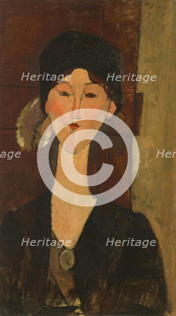 Beatrice Hastings (in front of a door), 1915. Creator: Modigliani, Amedeo (1884-1920).