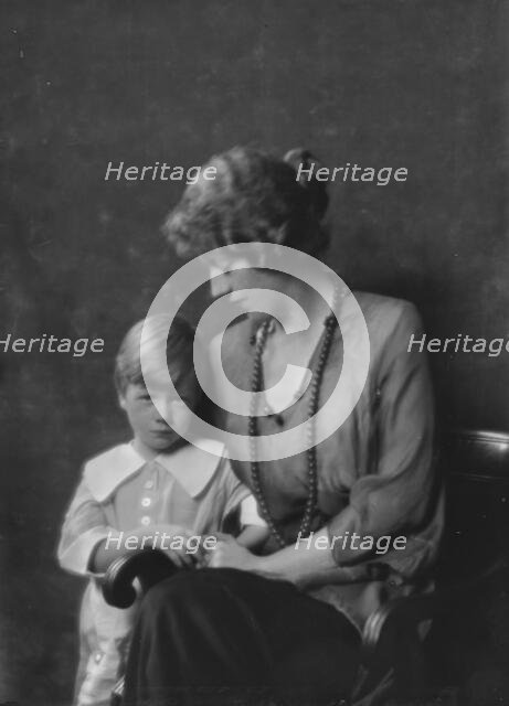 Mrs. Adrian Iselin 2nd and son, portrait photograph, 1918 Jan. 30. Creator: Arnold Genthe.