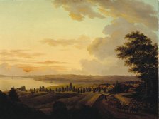 Landscape in Zealand, evening, 1810. Creator: Heinrich August Grosch.
