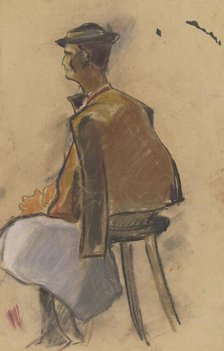 Young man resting, 1931. Creator: Zolo Palugyay.