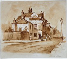 View of the Black Lion Inn, Church Street, Chelsea, London, 1860.                                    Artist: Anon