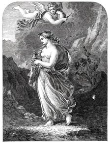 "Psyche Returning from the Infernal Regions with the Casket of Beauty"..., 1850.  Creator: Unknown.