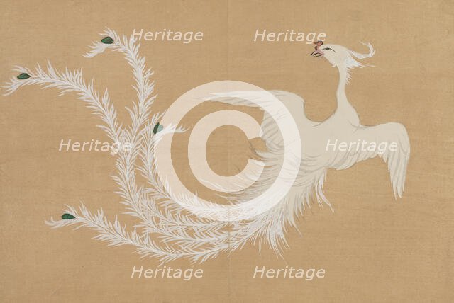 White Phoenix (Hakuho). From the series "A World of Things (Momoyogusa)", 1909-1910. Creator: Sekka, Kamisaka (1866-1942).