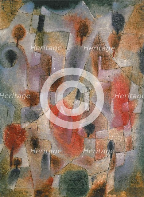 andscape with blue and red trees, 1920.