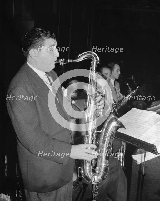 Portrait of Tony Pastor, Hotel Edison(?), New York, N.Y., 1946. Creator: William Paul Gottlieb.